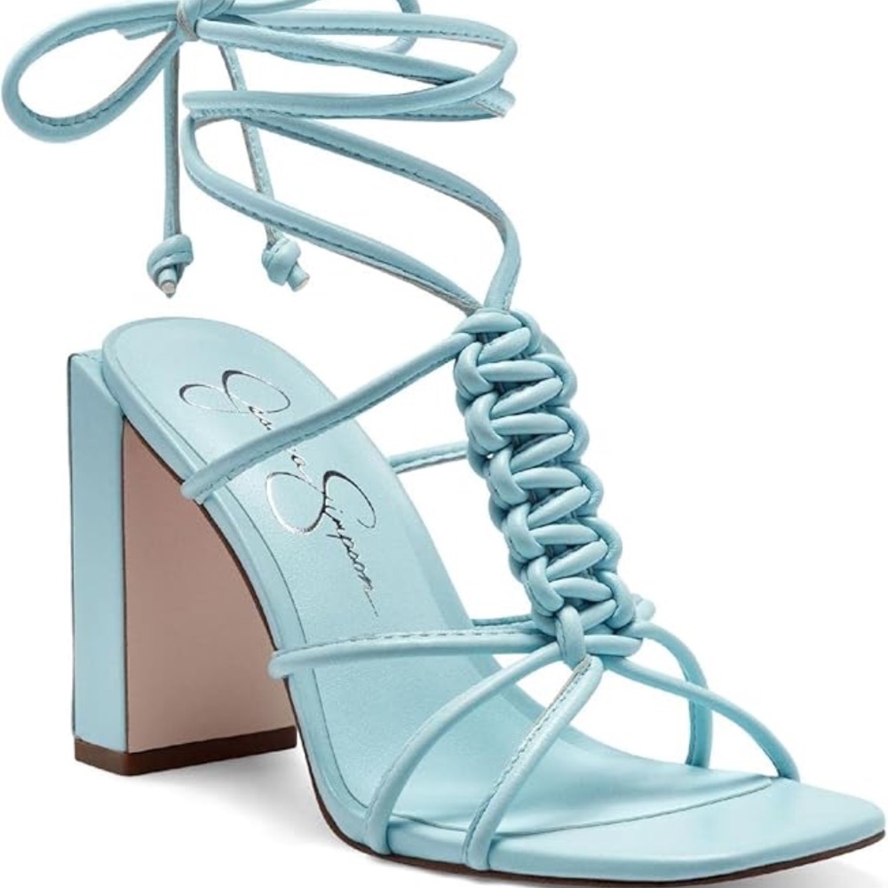 Jessica Simpson size 6 Women's Maena Ankle wrap sandal heeled